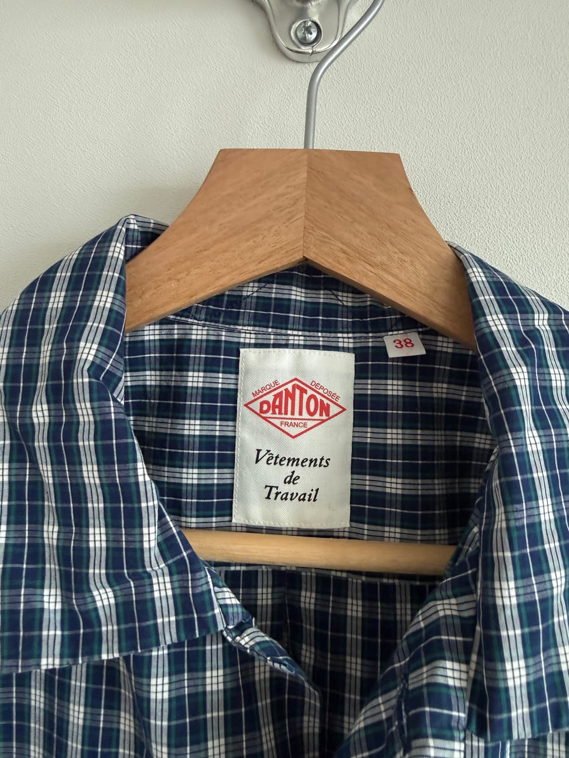 단톤(DANTON) 체크 반팔 셔츠 상품이미지6