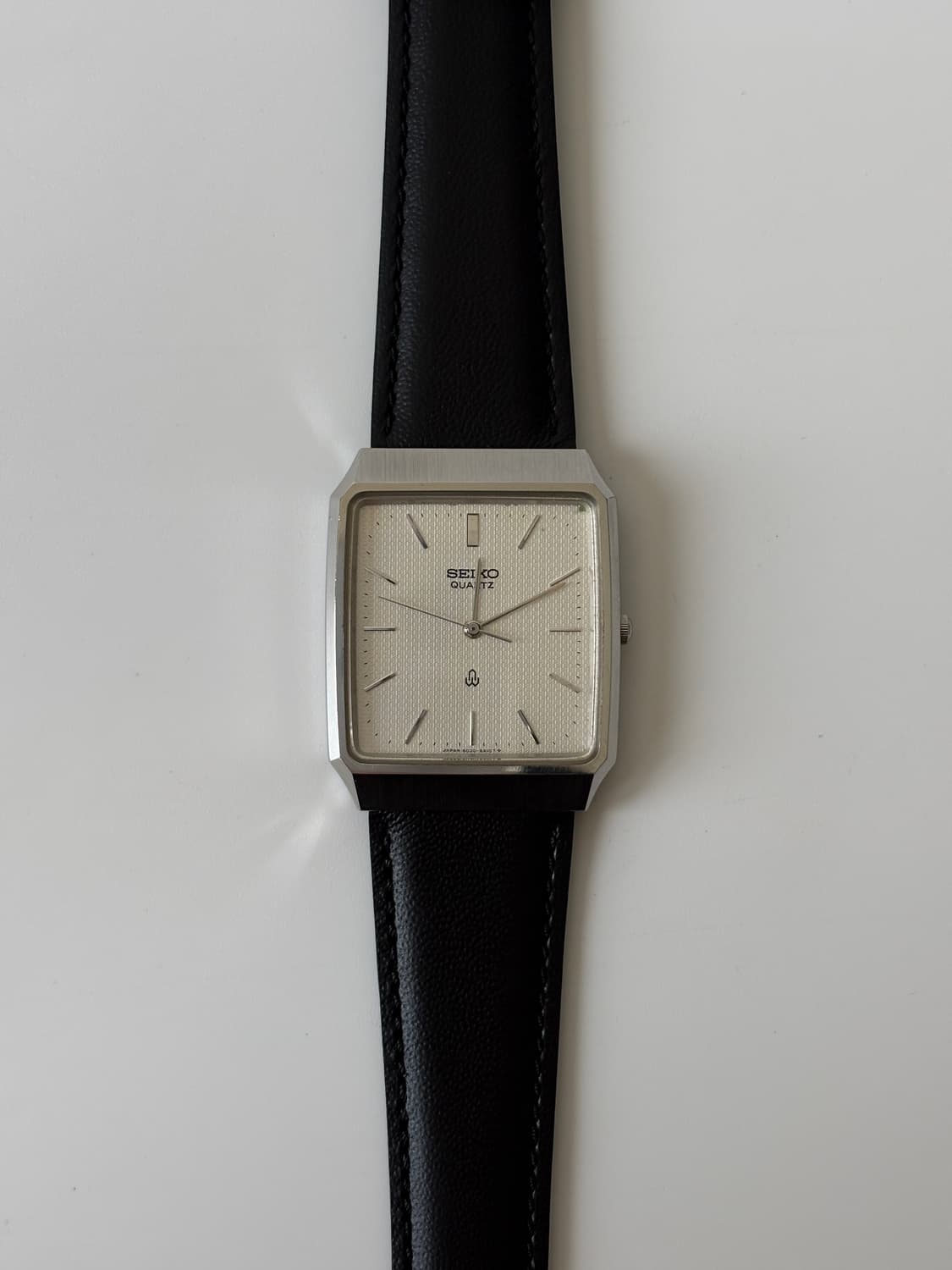 세이코 1980년대 Seagull 텍스처 다이얼 실버 스퀘어 쿼츠 상품이미지1