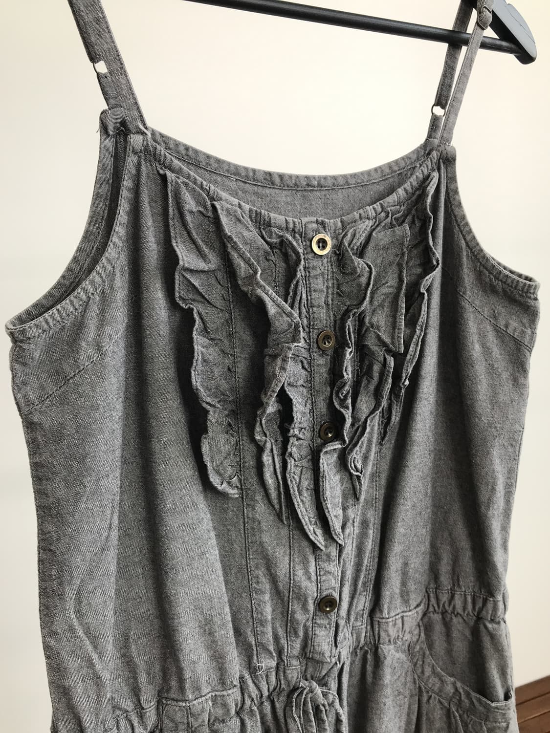 Jpn Grey Ruffle Front Short Jumpsuit 상품이미지6