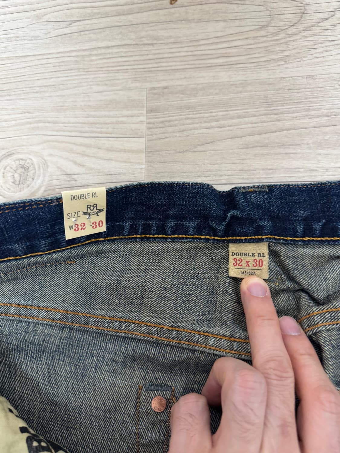 32/30 더블알엘 빈티지 5포켓 기빈스 /셀비지 데님 파이브포켓 기븐스 상품이미지3