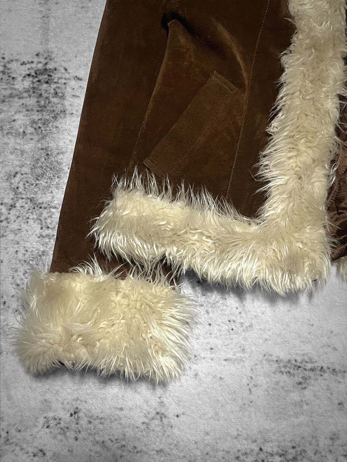 (ba-tsu) 00s suede fur hood jacket  상품이미지3