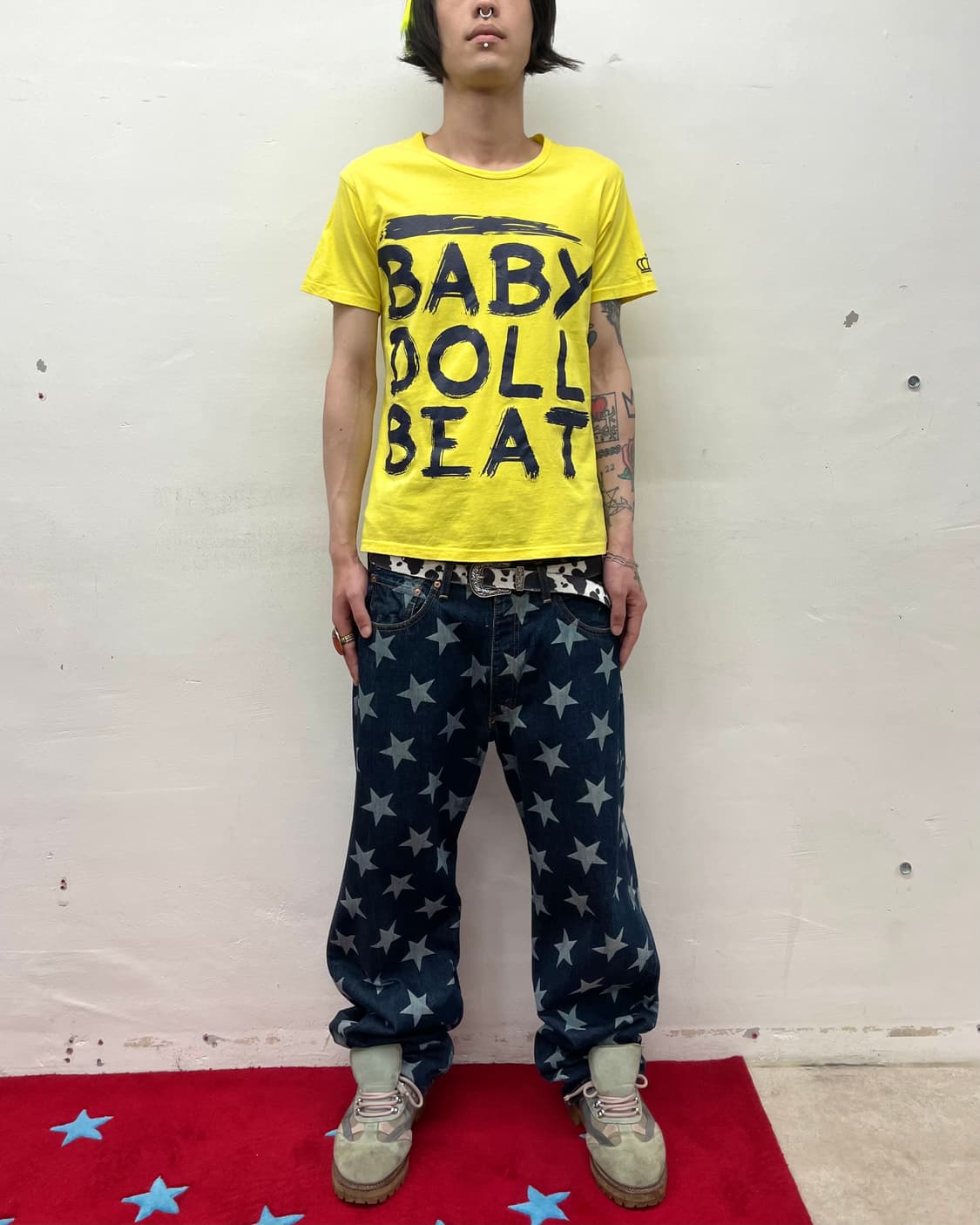 Baby Doll Drawing Yellow T-shirt 상품이미지4