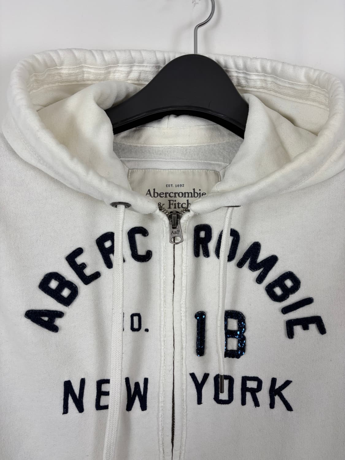 a44) 아베크롬비 화이트 후드집업 상품이미지2