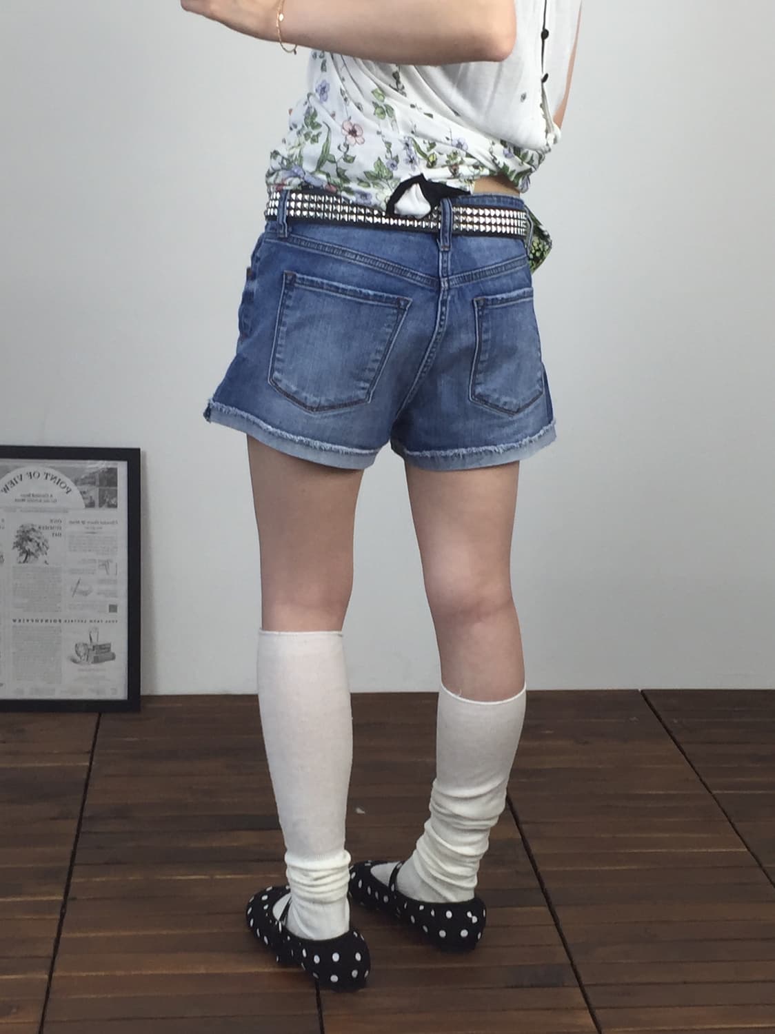 Vintage 'See Thru Soul' Denim Shorts 상품이미지2