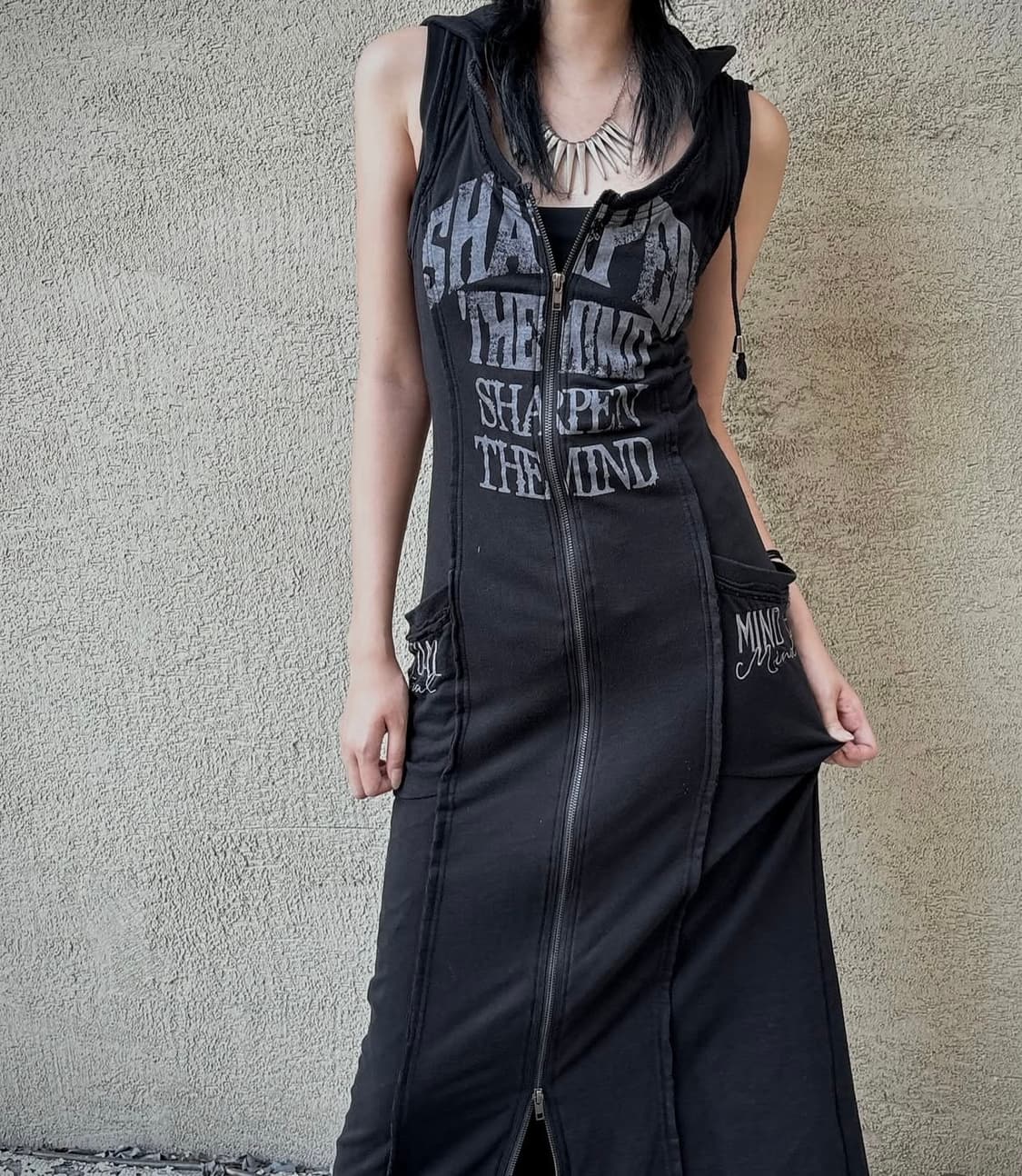 Ghost of harlem Zip Detail Long Onepiece 상품이미지2