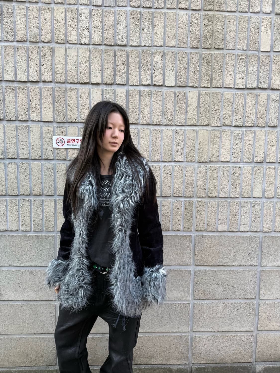 퍼 디테일 락시크 무드 자켓 상품이미지4