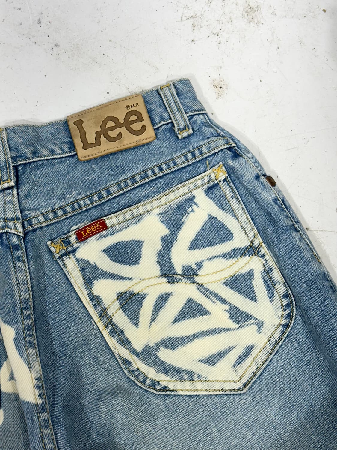 리 그래피티 프린팅 와이드 연청 데님 팬츠 청바지  상품이미지6