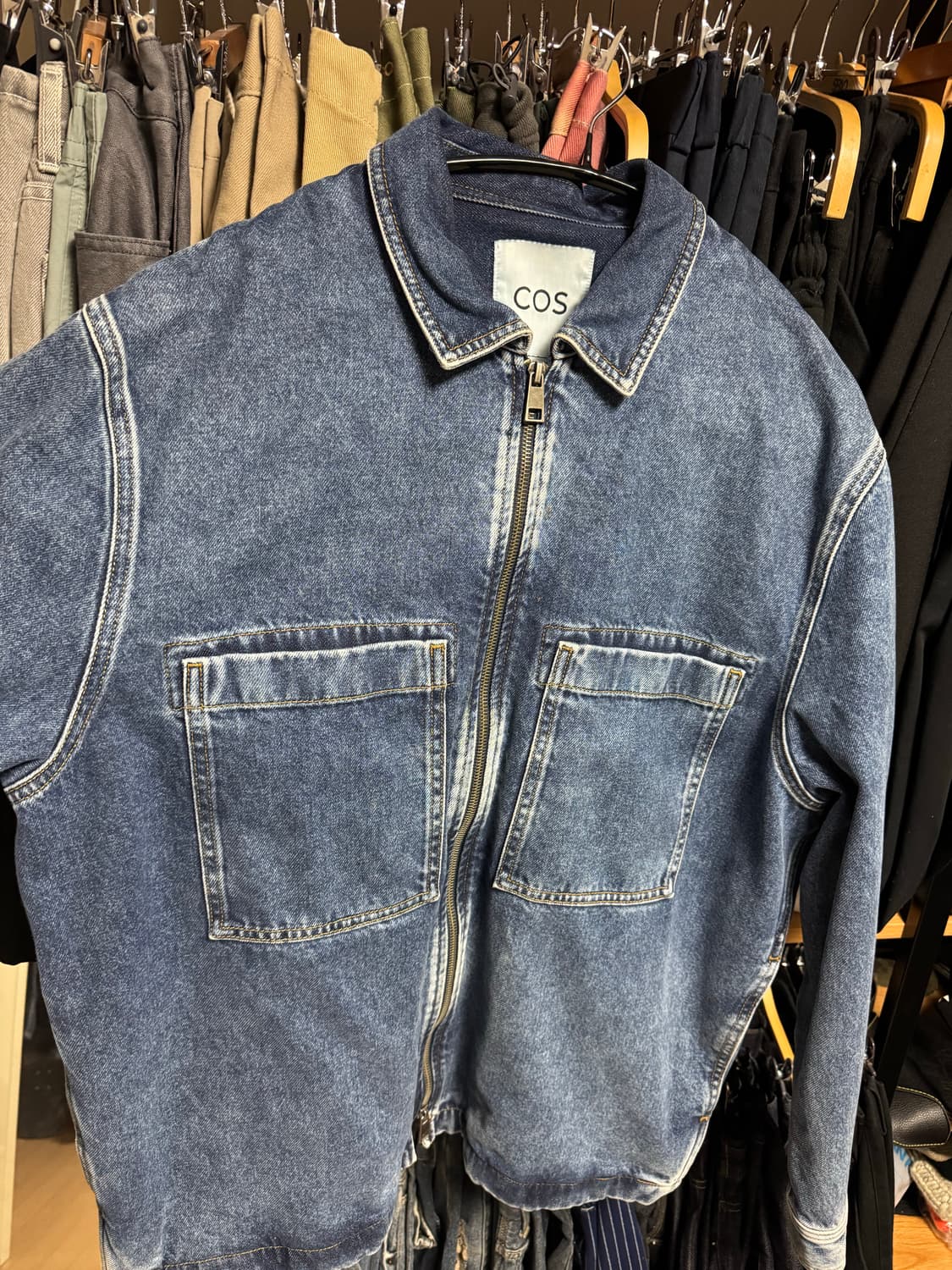 COS(코스) 데님 투웨이 집업 자켓 XL 상품이미지1