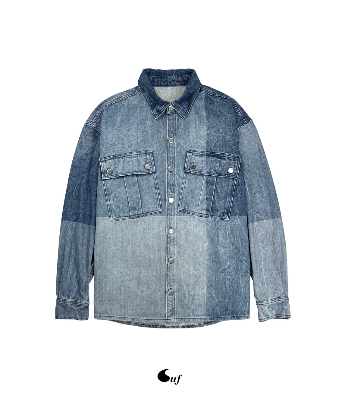 denim jumbo check shirt jacket 상품이미지1