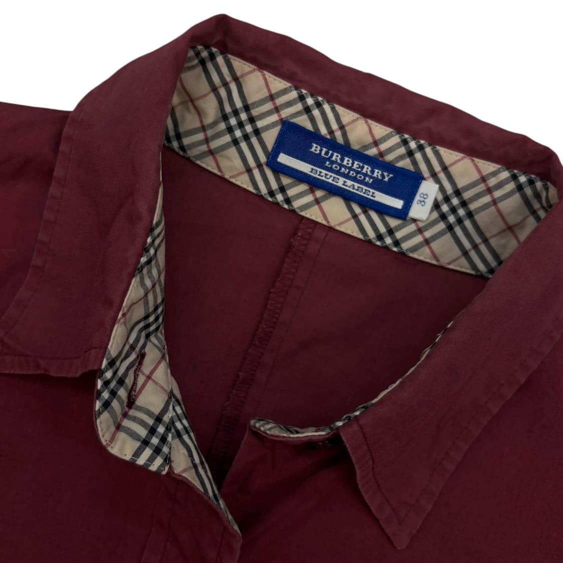[ 38 ] 버버리 블루라벨 노바체크 버건디 셔츠 상품이미지3