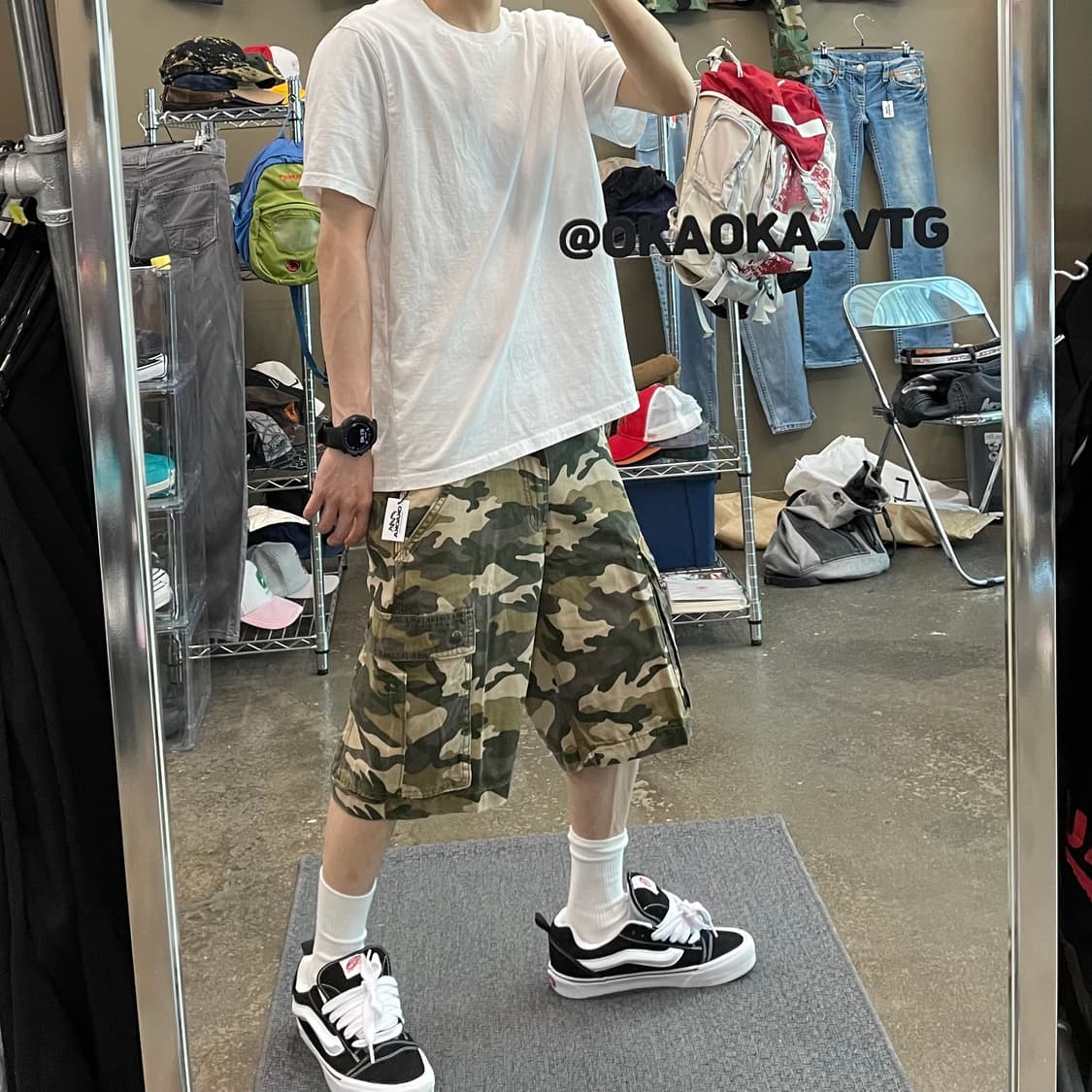 칼하트 러기드 카모 카고 쇼츠 데드스탁 상품이미지6