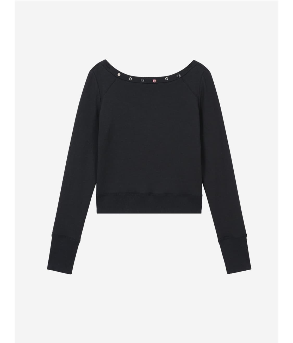 베이컨트 아카이브 보트넥 버튼 티셔츠 상품이미지3