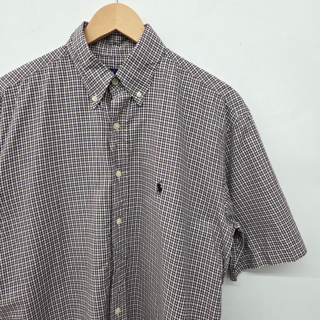 폴로 랄프로렌 체크 반팔 셔츠 남XL 상품이미지3