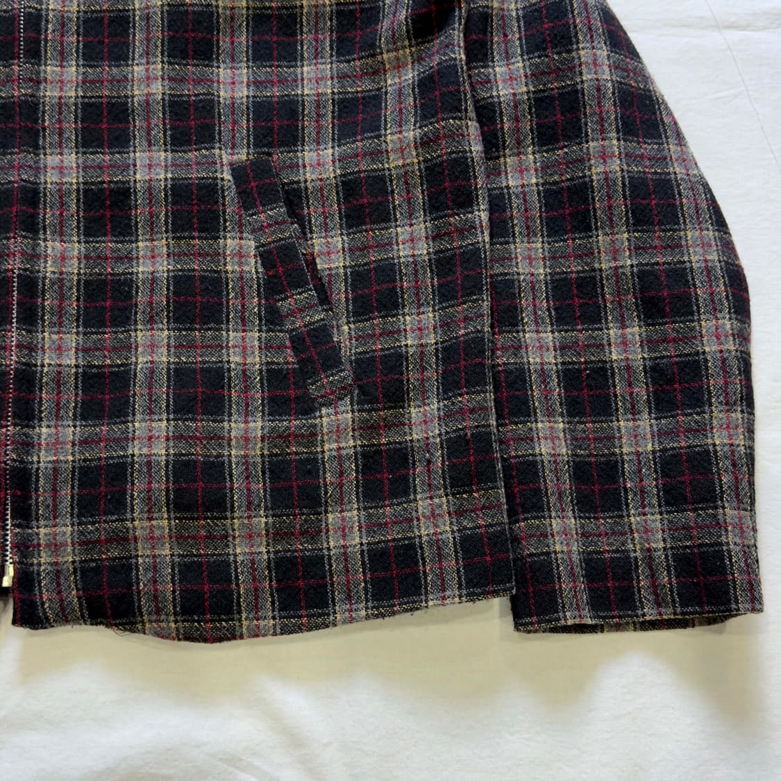 90s 베이프 울 트위드 체크 자켓 상품이미지3