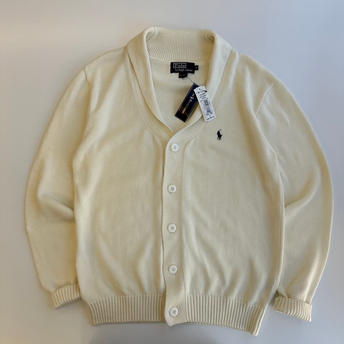 폴로 랄프로렌 90‘s 어이보리 숄카라 가디건 상품이미지2