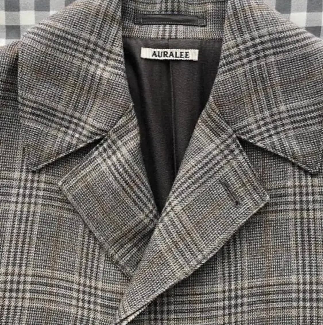 오라리 글렌체크코트 0사이즈 상품이미지3
