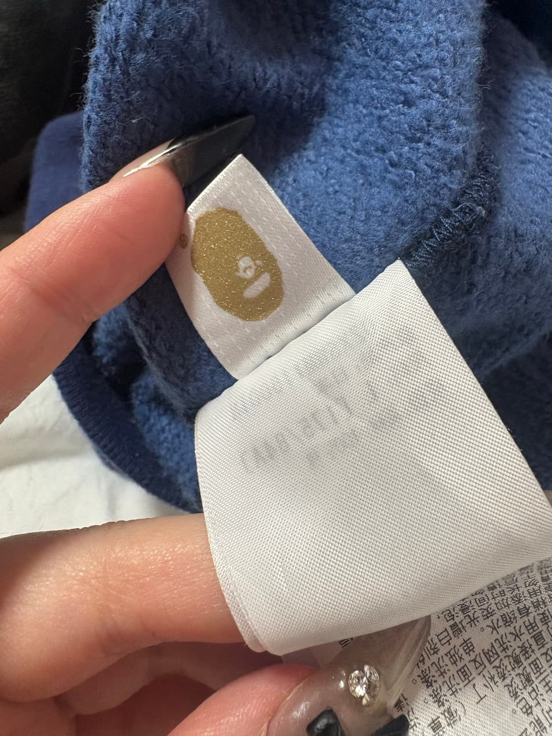 베이프 샤크 후드집업 블랙네이비 L사이즈 상품이미지5