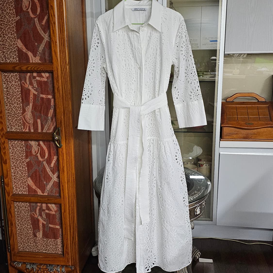 55)새상품급 자라(ZARA) 여성 롱 오픈형 원피스 면100% 상품이미지1