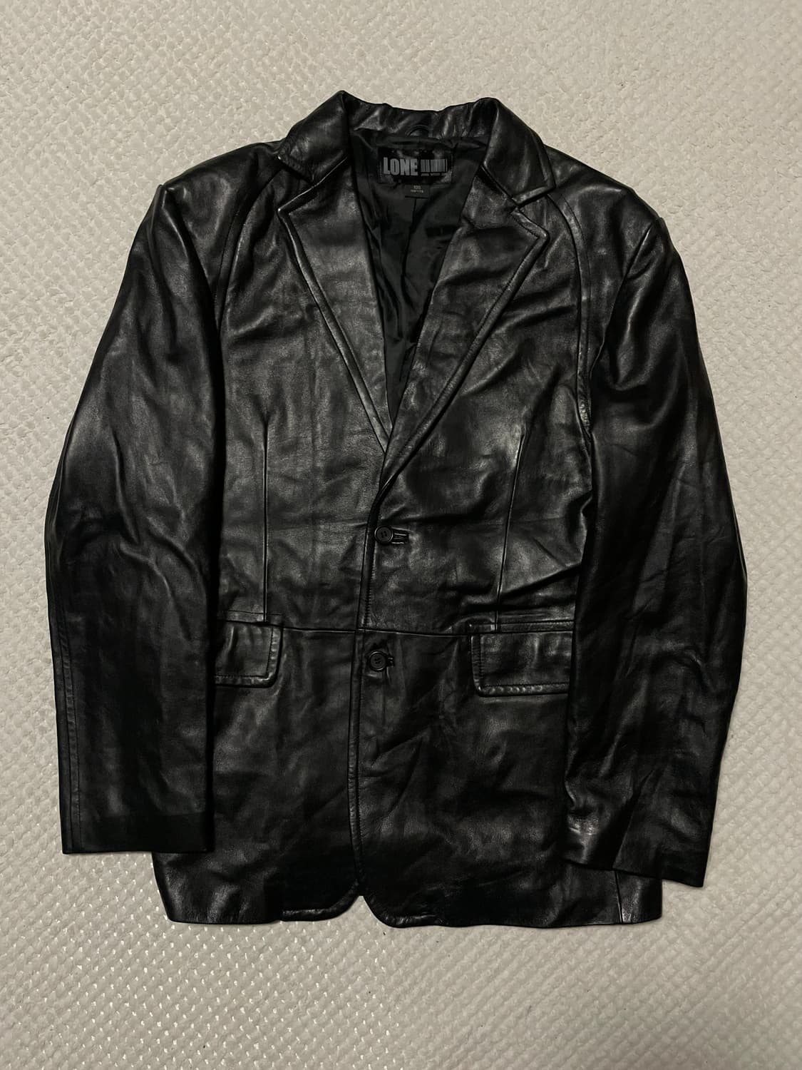 Juun.J 정욱준 LONE 웨스턴 무드 램스킨 양가죽 절개 레더 자켓 상품이미지1