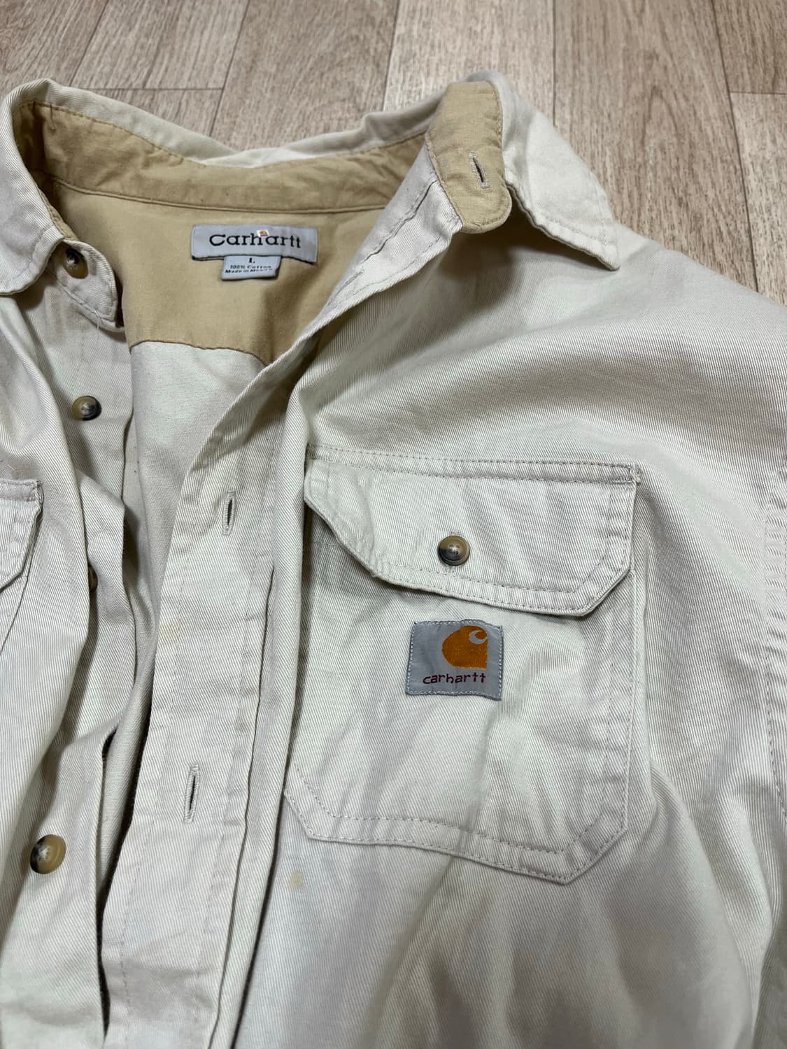 칼하트 베이지 셔츠 L  상품이미지1