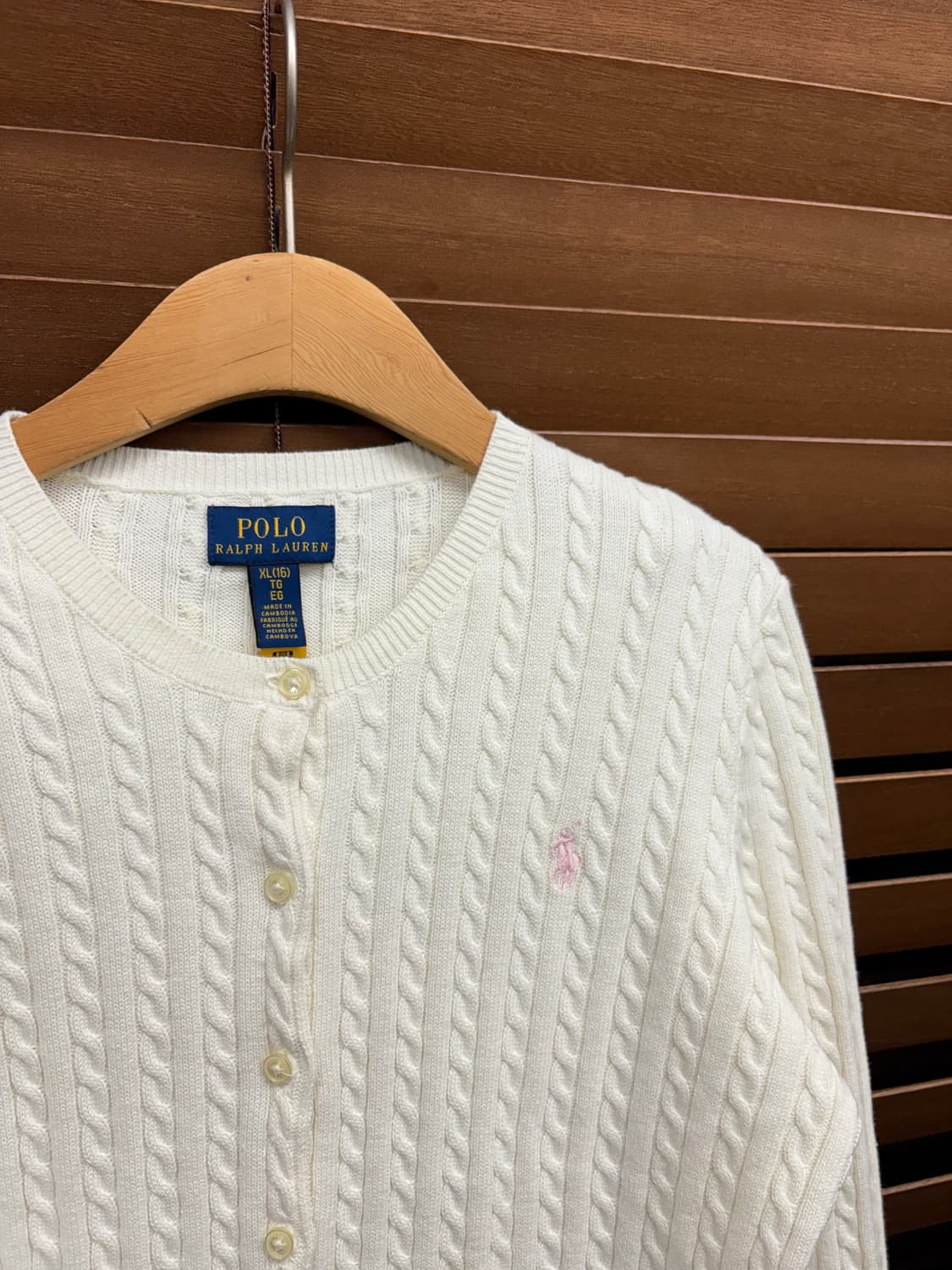 폴로 랄프로렌 꽈배기 케이블 니트 가디건 상품이미지5