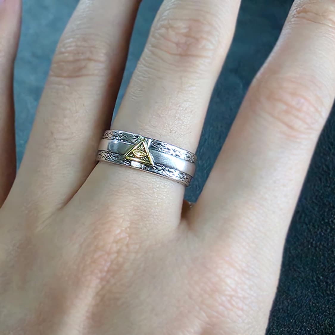Sentinel 실버 남자 엔틱 빈티지 명품 호루스의눈 일루미나티 반지 상품이미지5