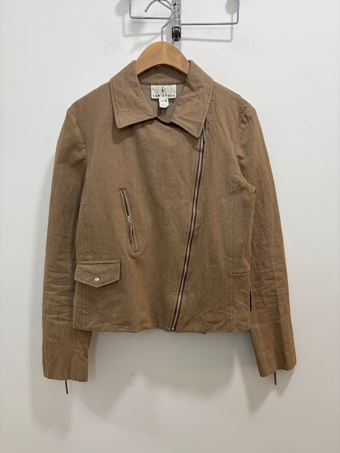 KUMIKYOKU 코튼 라이더 자켓 상품이미지5