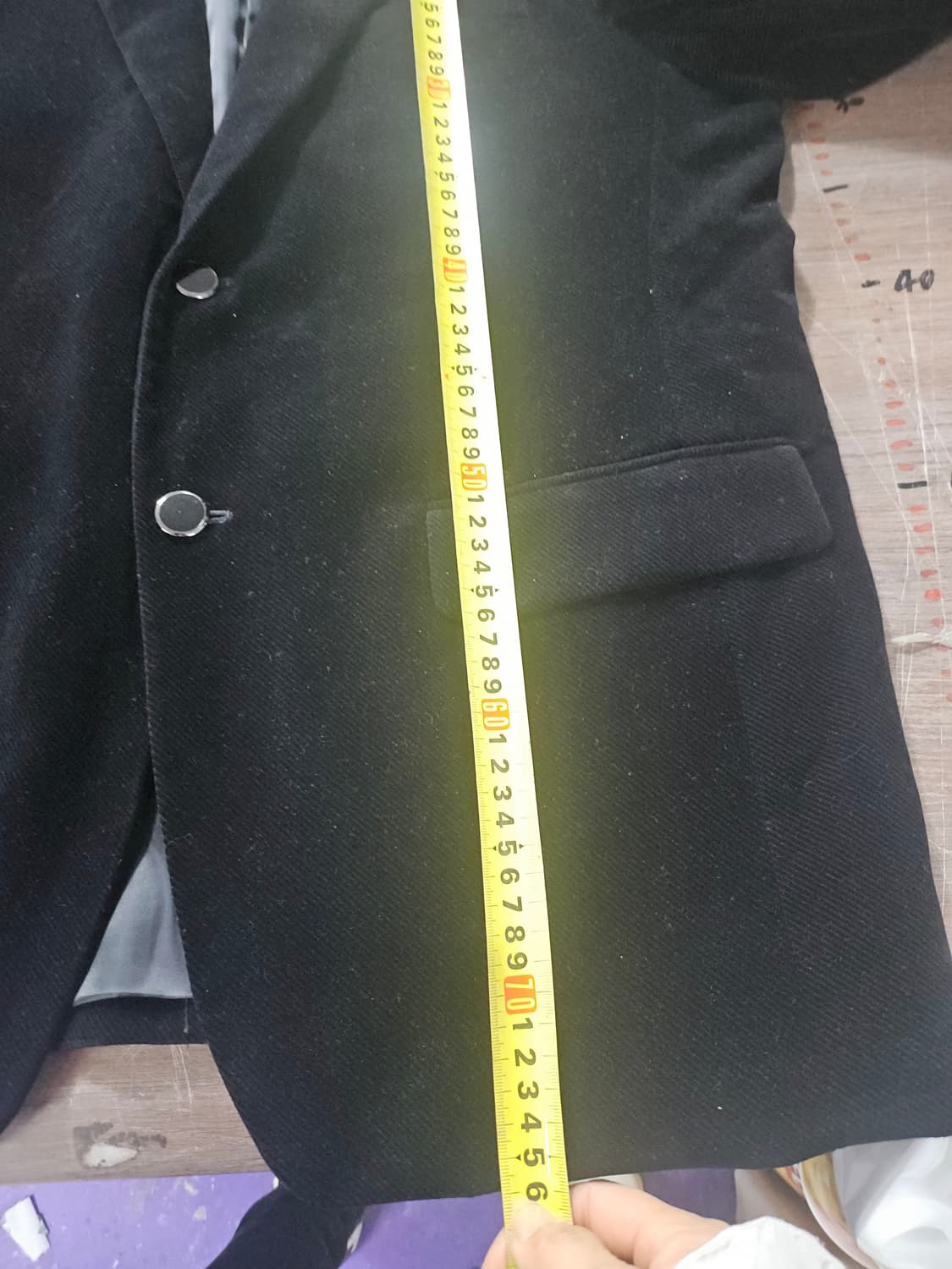 옴므  까시니 블랙 벨벳 남성 자켓  100 상품이미지8