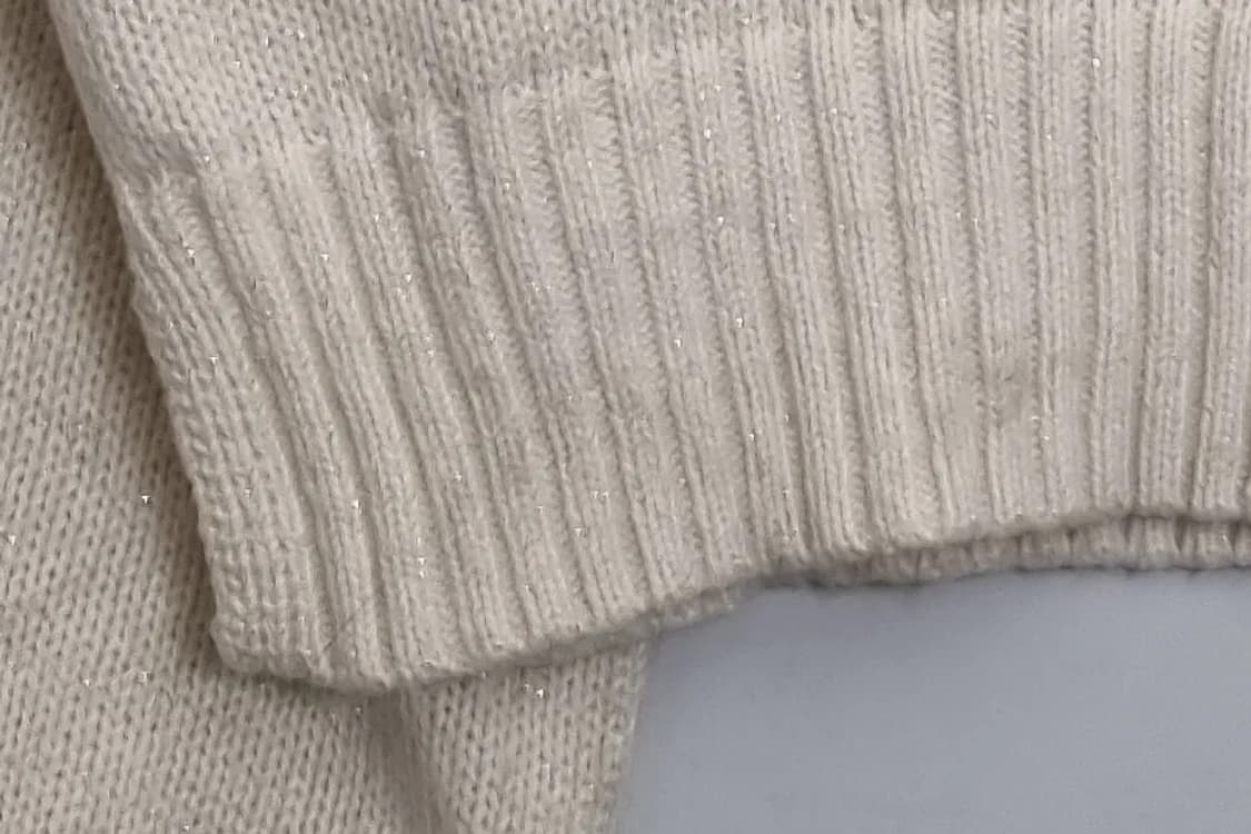 AMBRE NEIGE 크림 터틀넥 크롭 니트  상품이미지5