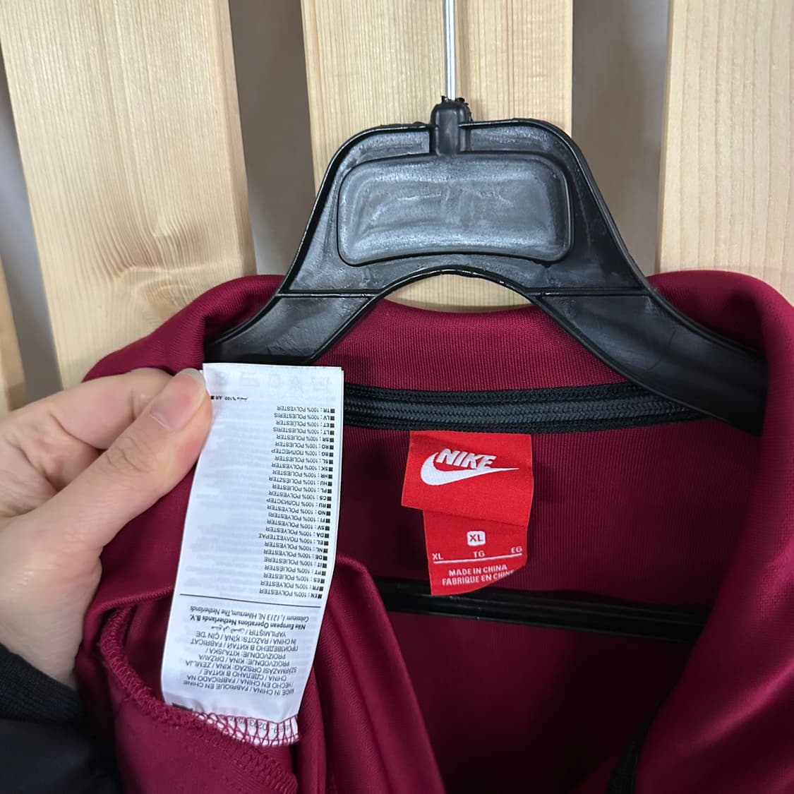 (XL) 나이키 FC 바르셀로나 버건디 져지 트랙탑 상품이미지5