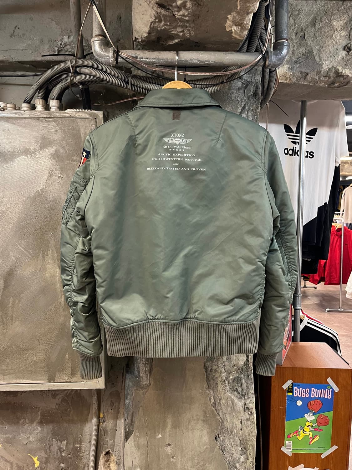 엑스톤즈 밀리터리 ma1 봄버 항공 점퍼 카키 M #csz2036 상품이미지2