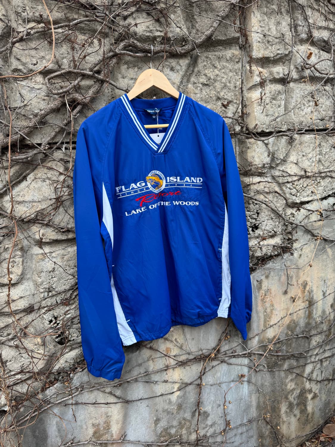 스포텍 빈티지 자수 스포츠 웜업 져지 바람막이 m 상품이미지3