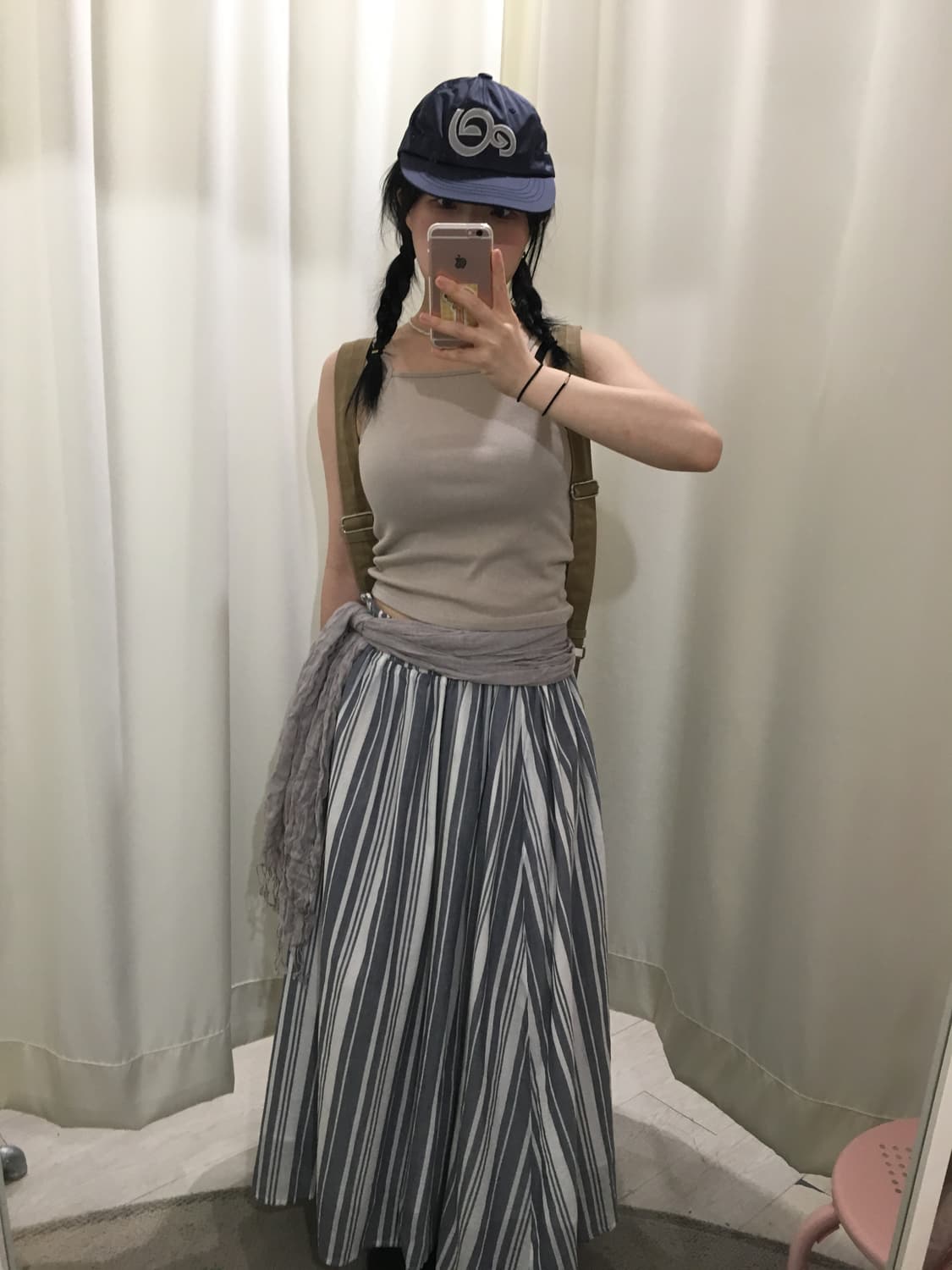 Lugnoncure stripe skirt 상품이미지1