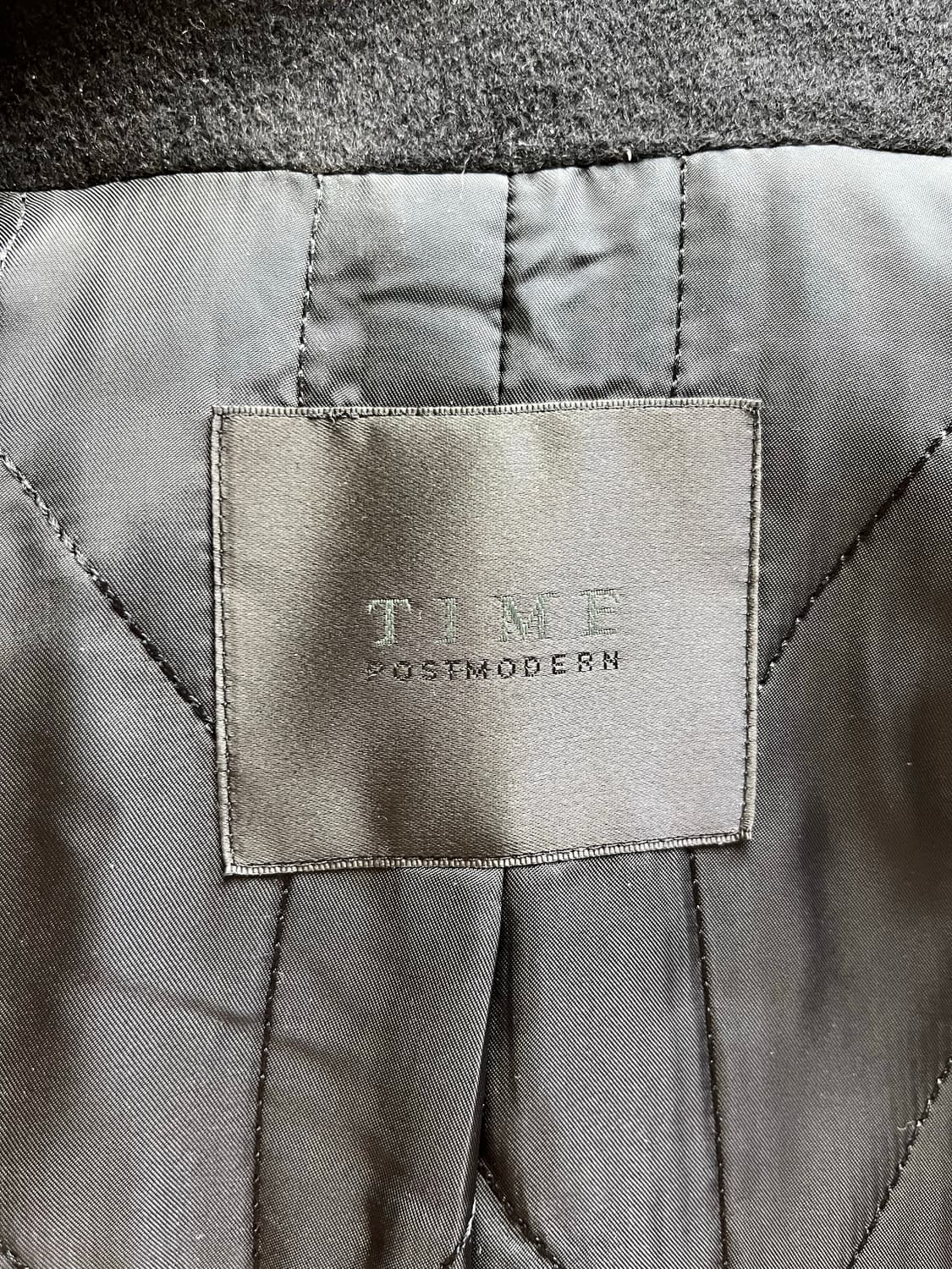 타임옴므 블랙 캐시미어 세미오버핏 핸드메이드 코트 95사이즈 상품이미지5