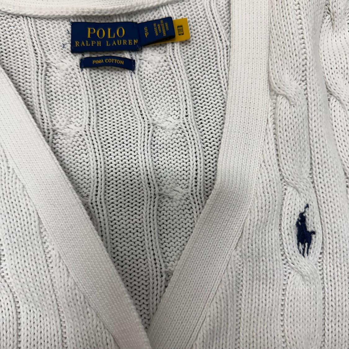 POLO 폴로 랄프로렌 신상 여성 가디건 화이트 S 상품이미지3