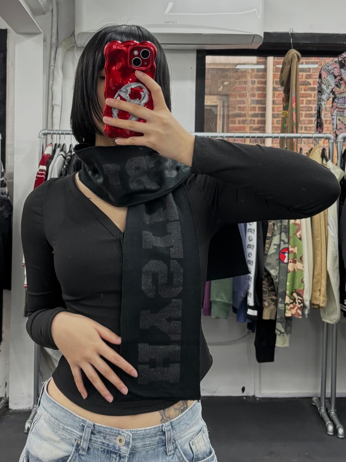 히스테릭 글래머 글리터 머플러 상품이미지2