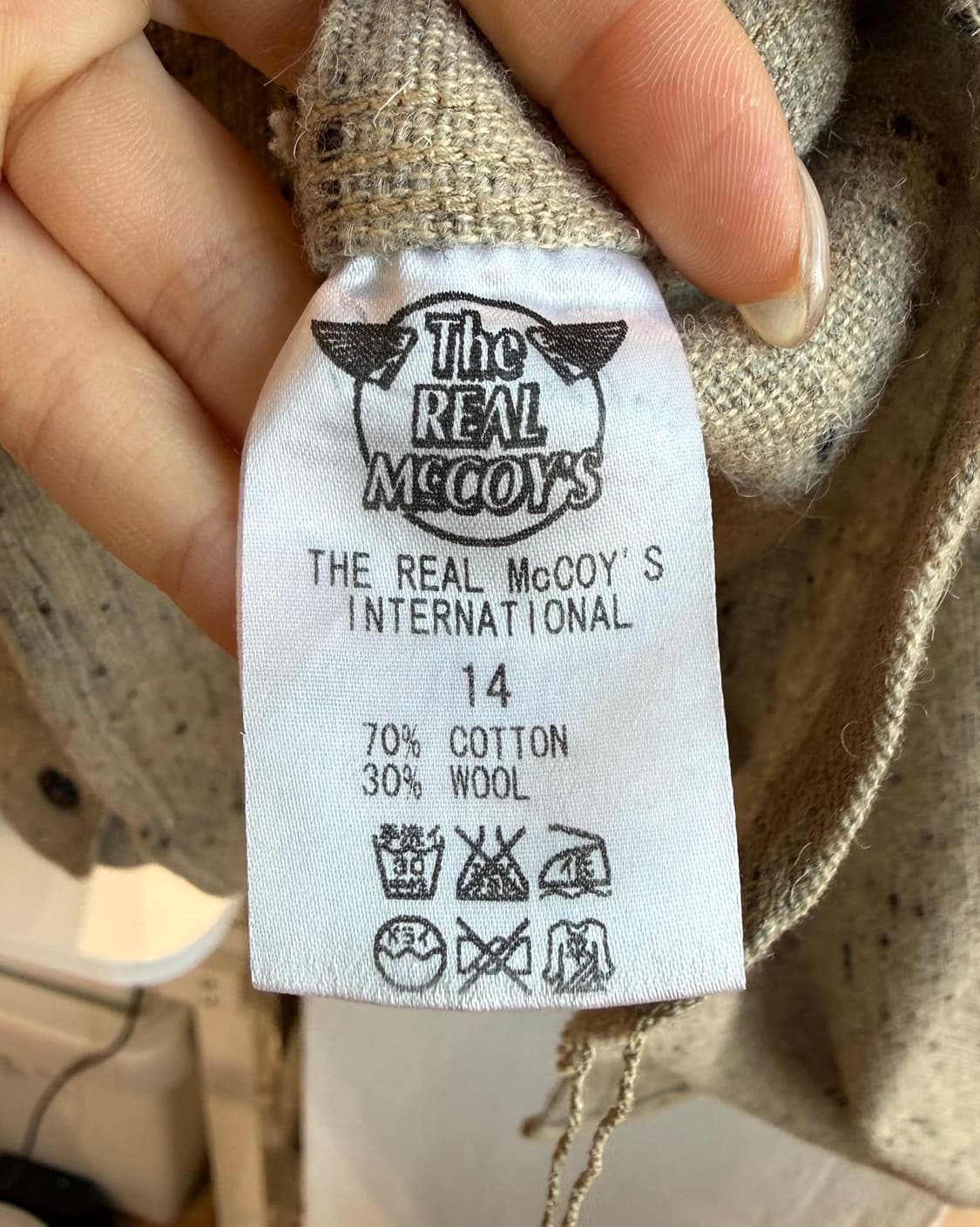 리얼 맥코이 더블 다이아몬드 오트밀 부코 울 워크 셔츠  상품이미지9