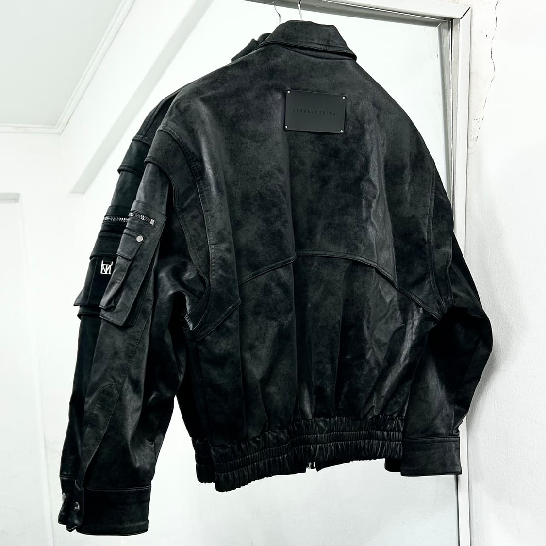 트리밍버드 스웨이드 매트 블랙 레더 자켓 상품이미지7