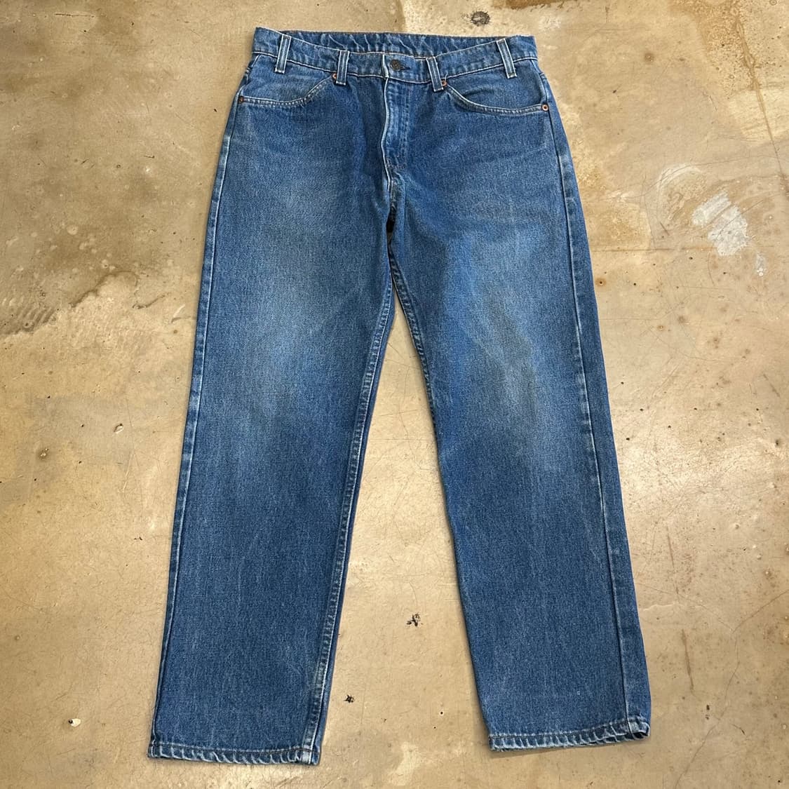W34 90s Made in USA리바이스 506 오렌지탭 블루 데님팬츠 상품이미지3