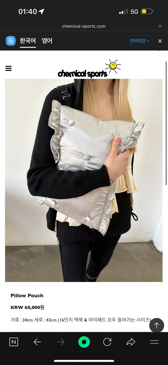 케미컬 스포츠 필로우 랩탑파우치 상품이미지1