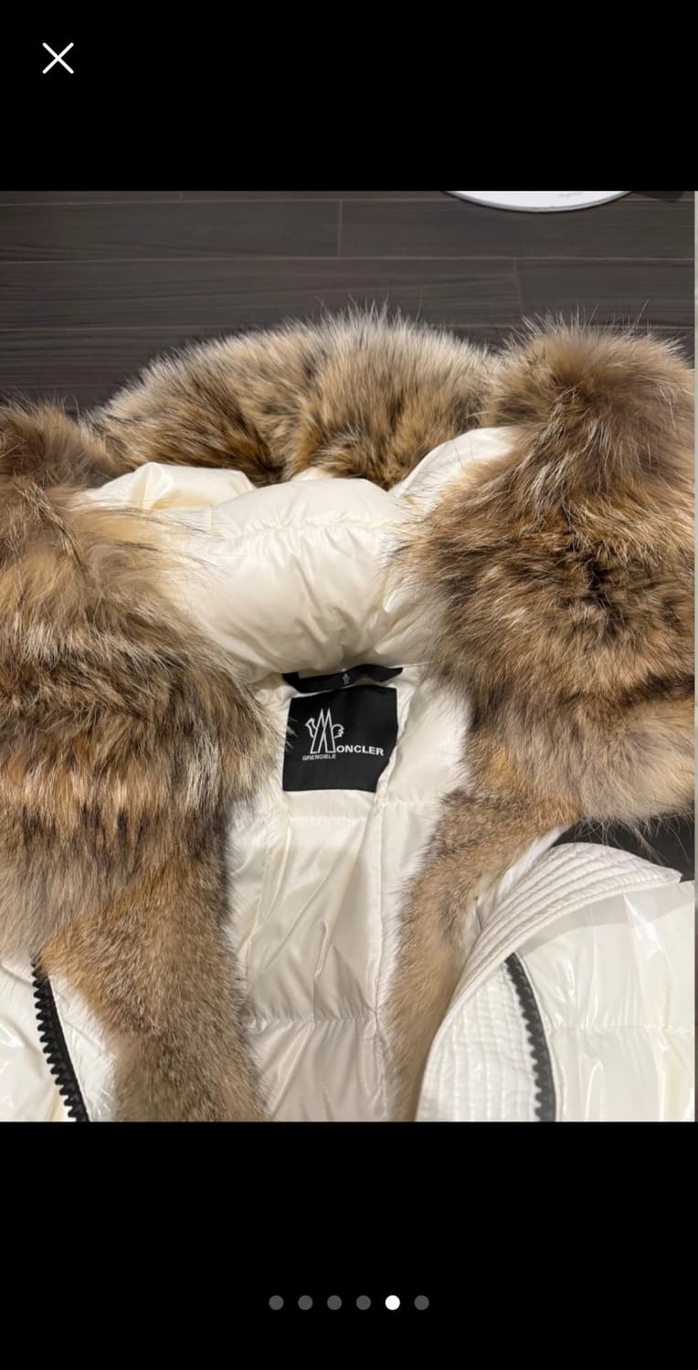 몽클레어 그레노블 벨티드 리얼폭스퍼 롱패딩 상품이미지5