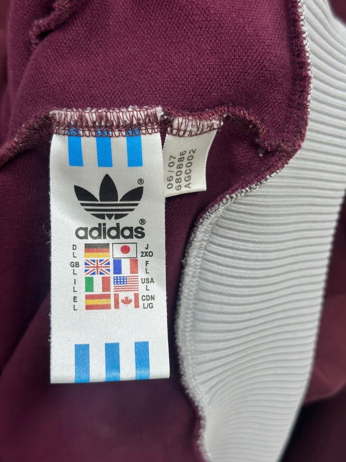 아디다스 버건디 머룬/실버 베켄바우어 져지 상품이미지6