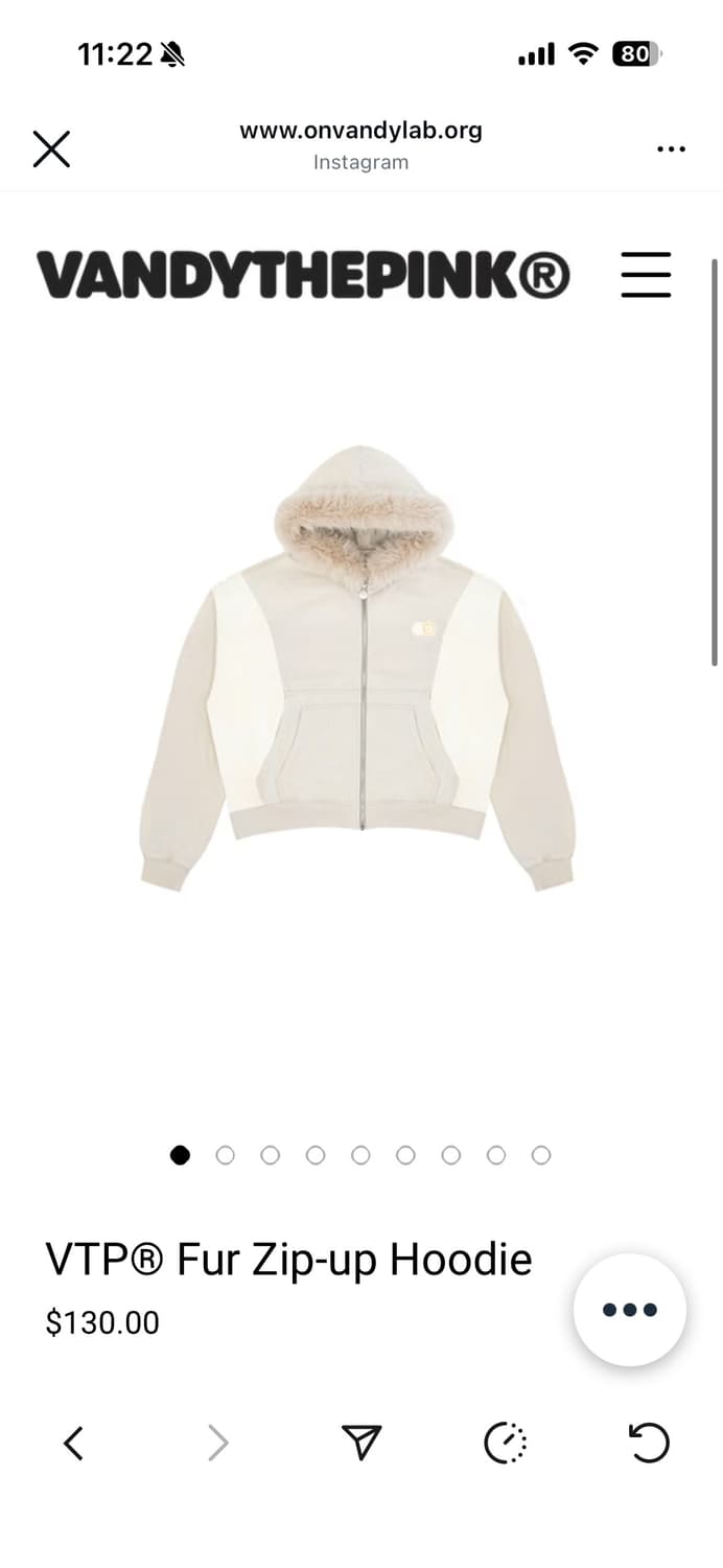 반디더핑크 퍼 후드집업 오트밀 상품이미지2