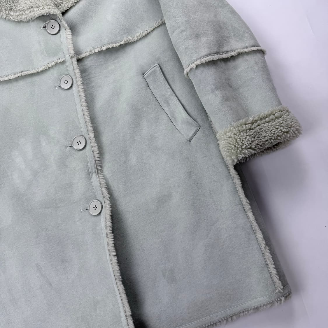 시눈 sinoon 롱 무스탕 코트 상품이미지5