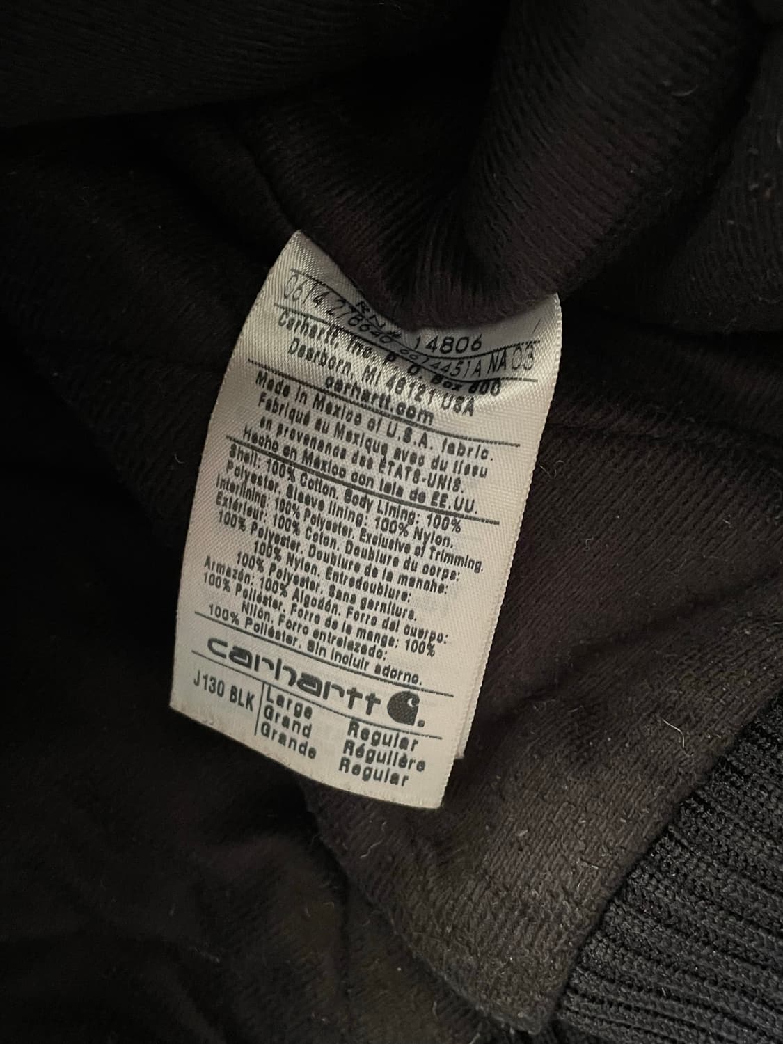 칼하트 j130 BLK 블랙 액티브 자켓 샌드스톤 carhartt 상품이미지4