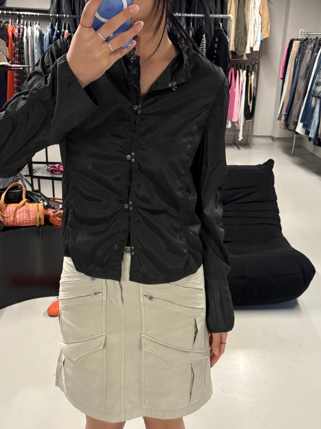 HIROKO KOSHINO shirring satin jacket  상품이미지1