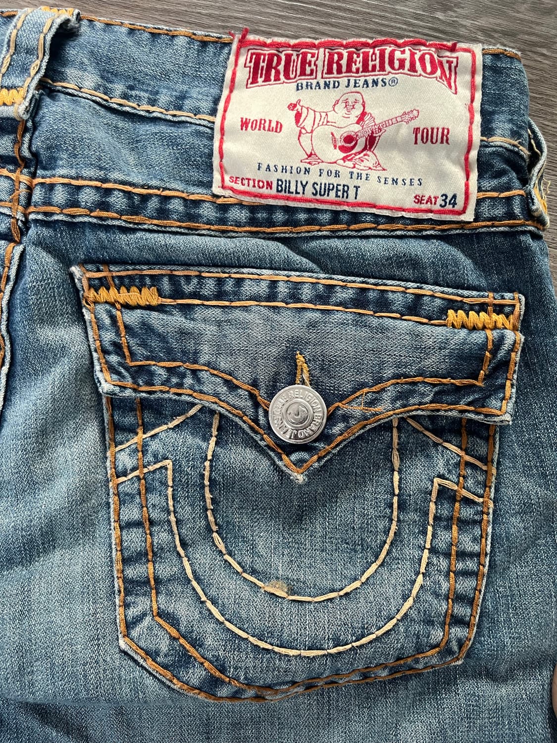 트루 릴리젼 스트레이트 핏 데님 팬츠 32 상품이미지5