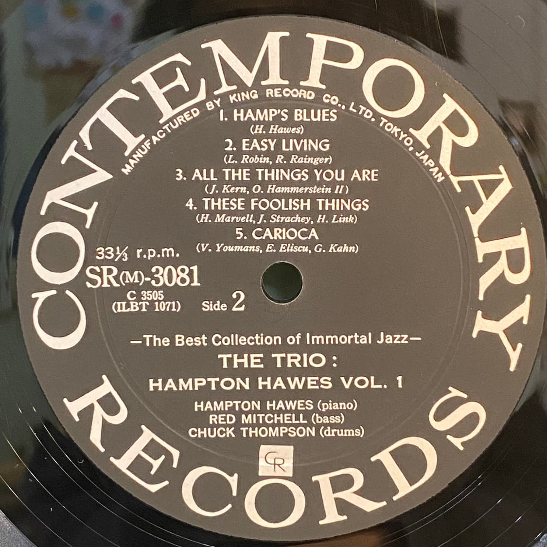 (수입중고LP-재즈) Hampton Hawes Trio -Vol. 1 상품이미지5