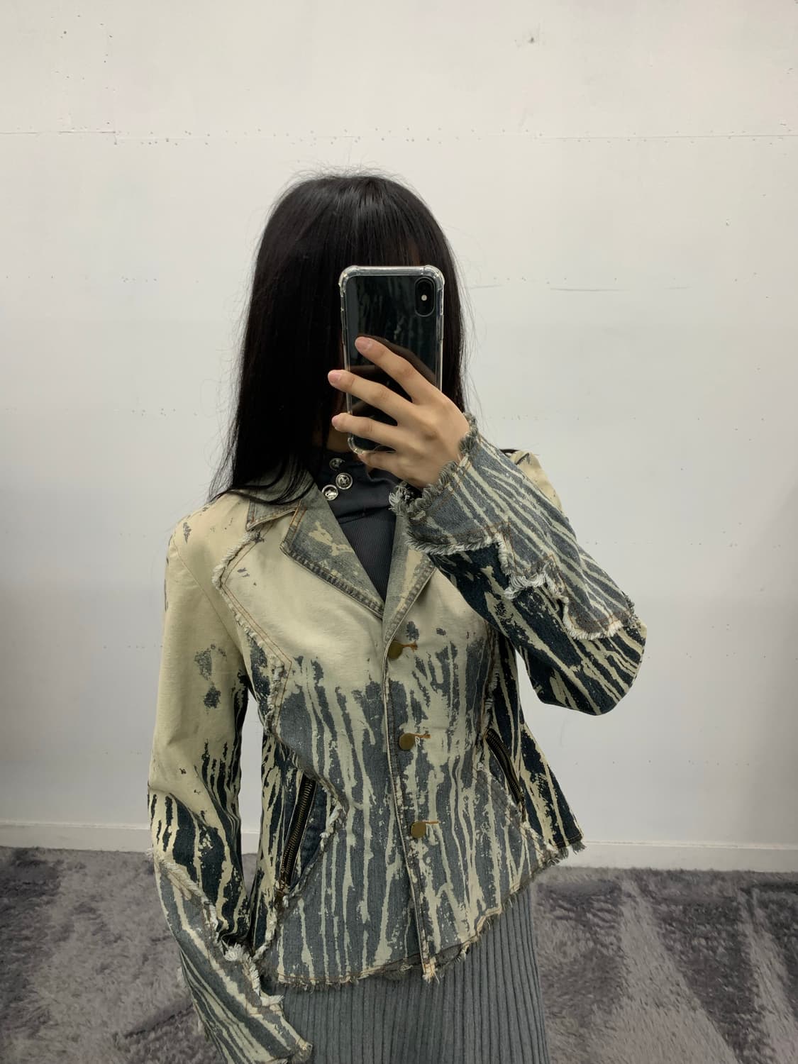 재패니즈 데님 워싱 카라 자켓 상품이미지2