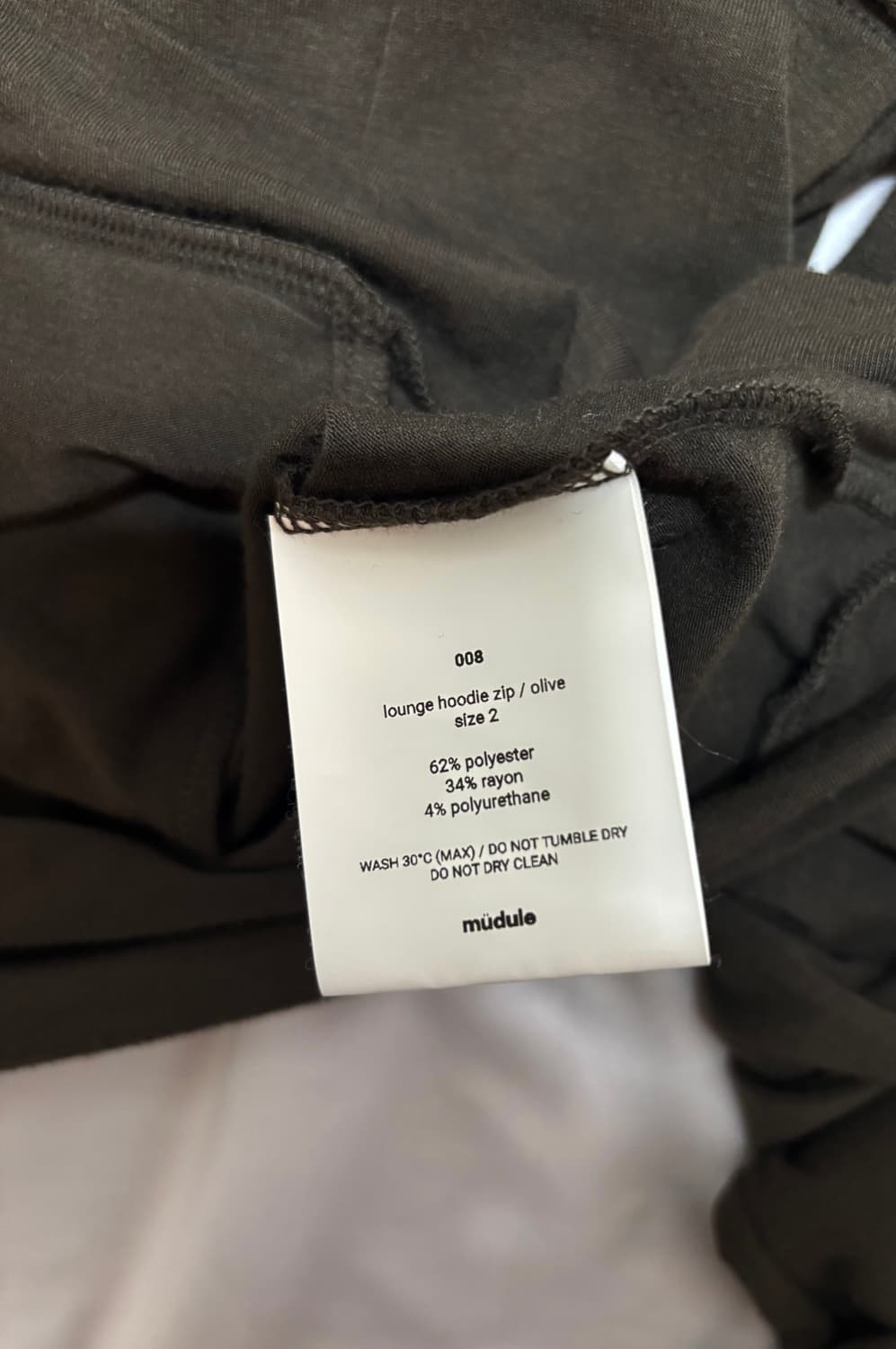 머듈 후드집업 올리브 2사이즈 상품이미지4